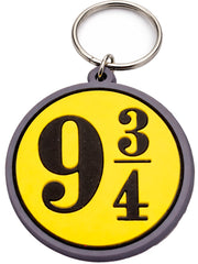 Harry Potter Platform 9 3/4 PVC Keychain – Hogwarts Express Rubber Keyring Platform 9¾ Collectible Charm
