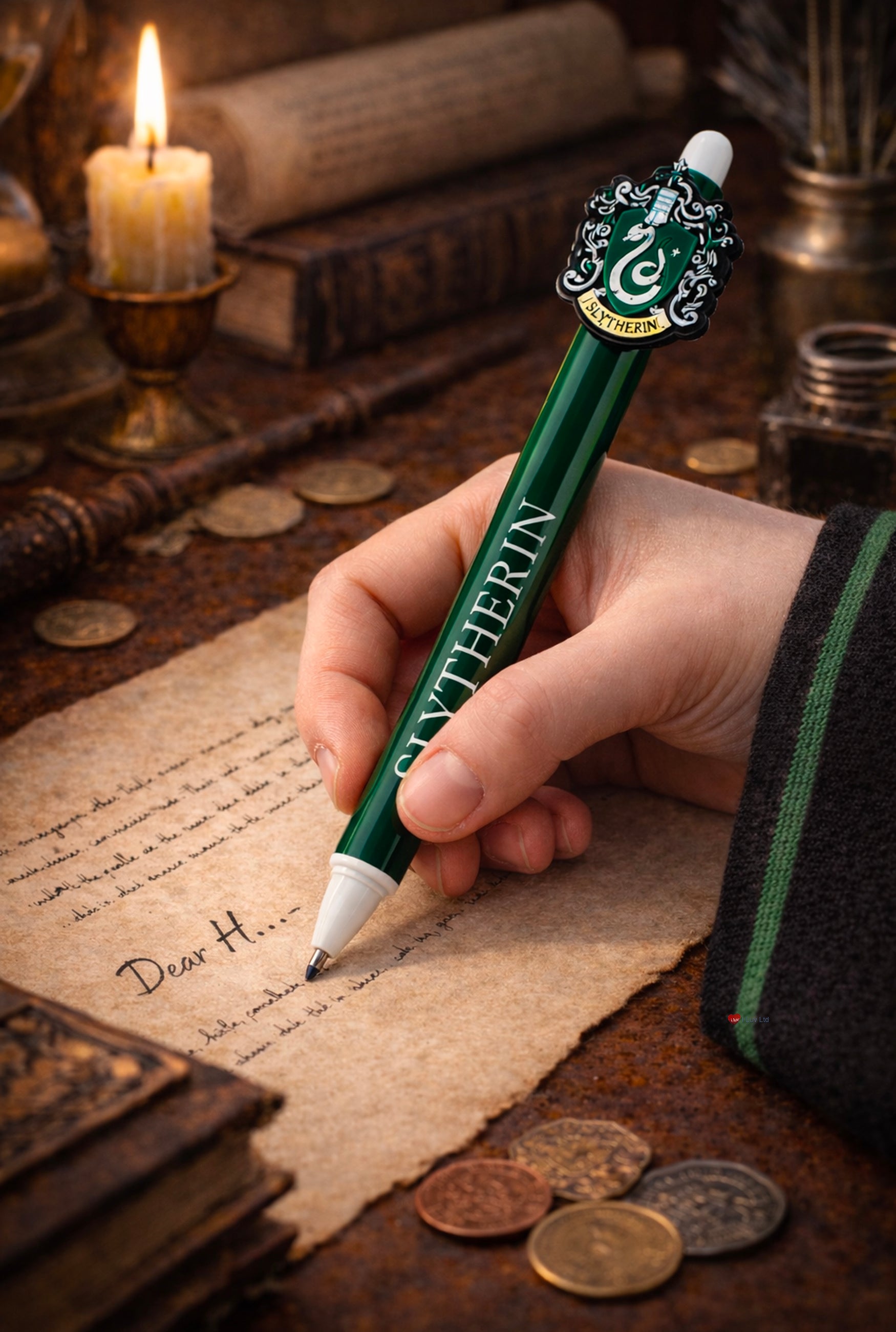 Harry Potter Hogwarts Houses Erasable Gel Pen – Green Pen Slytherin House