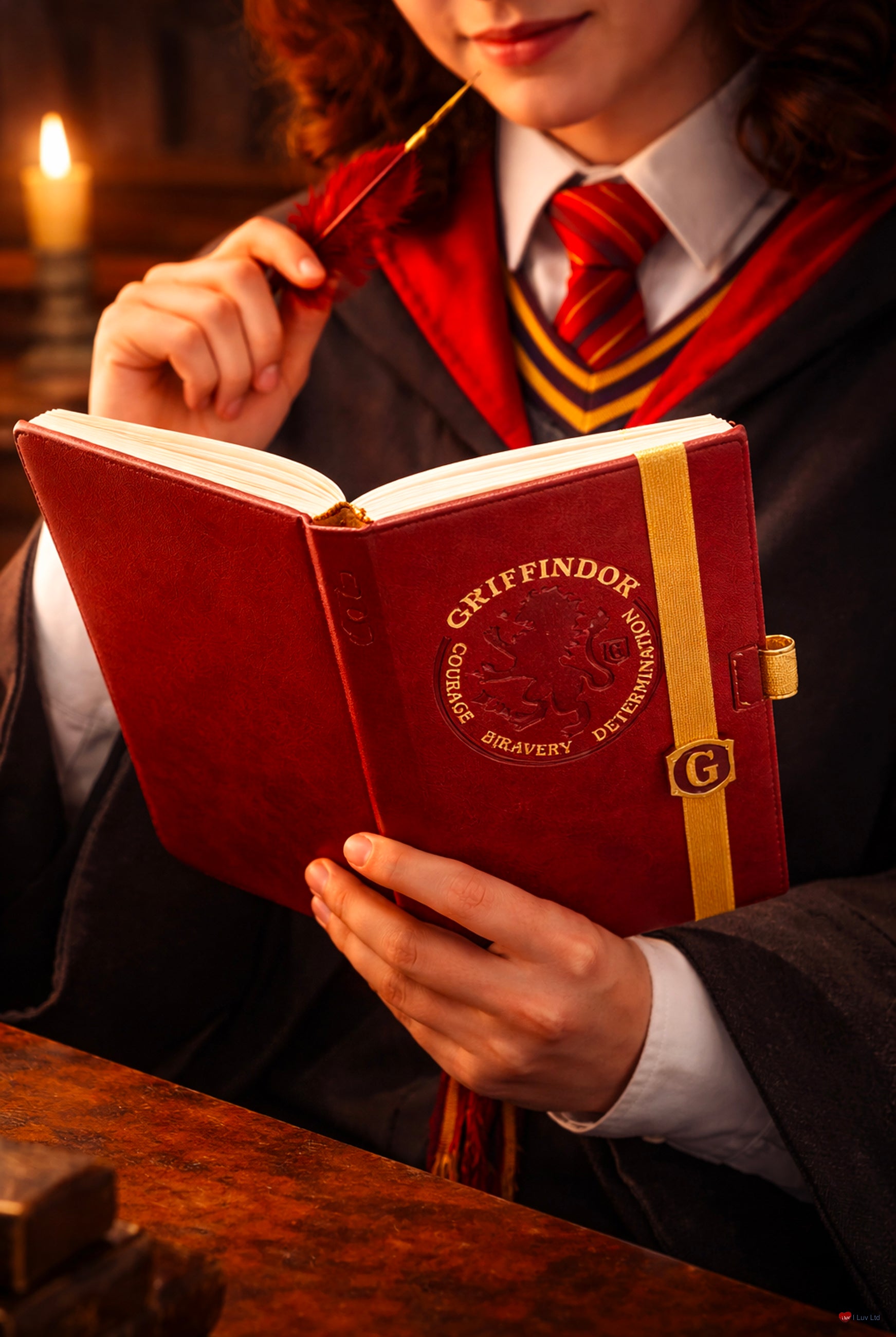 Harry Potter Gryffindor Red Luxe Notebook 192 Pages – Hogwarts House Journal Premium Gryffindor Stationery