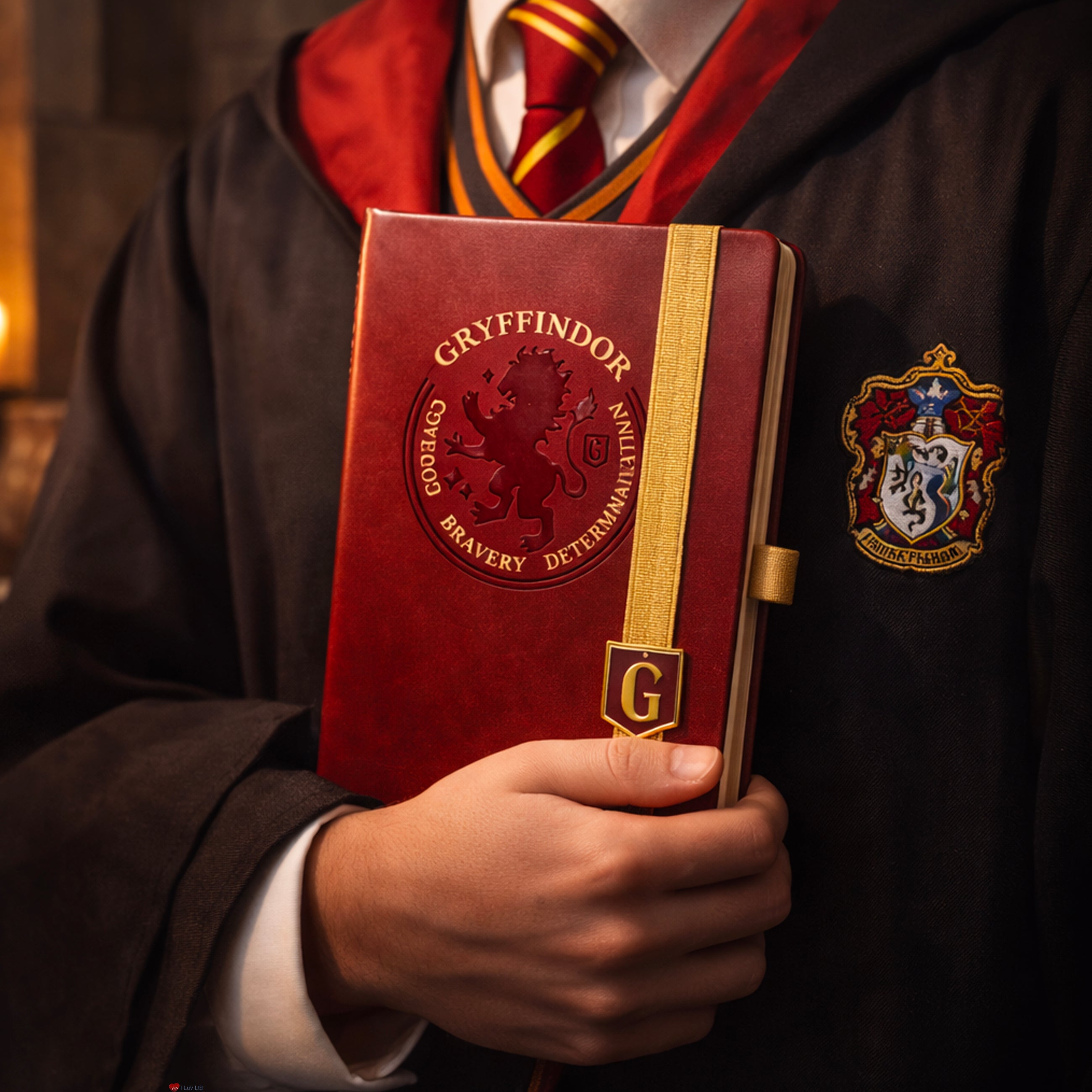 Harry Potter Gryffindor Red Luxe Notebook 192 Pages – Hogwarts House Journal Premium Gryffindor Stationery
