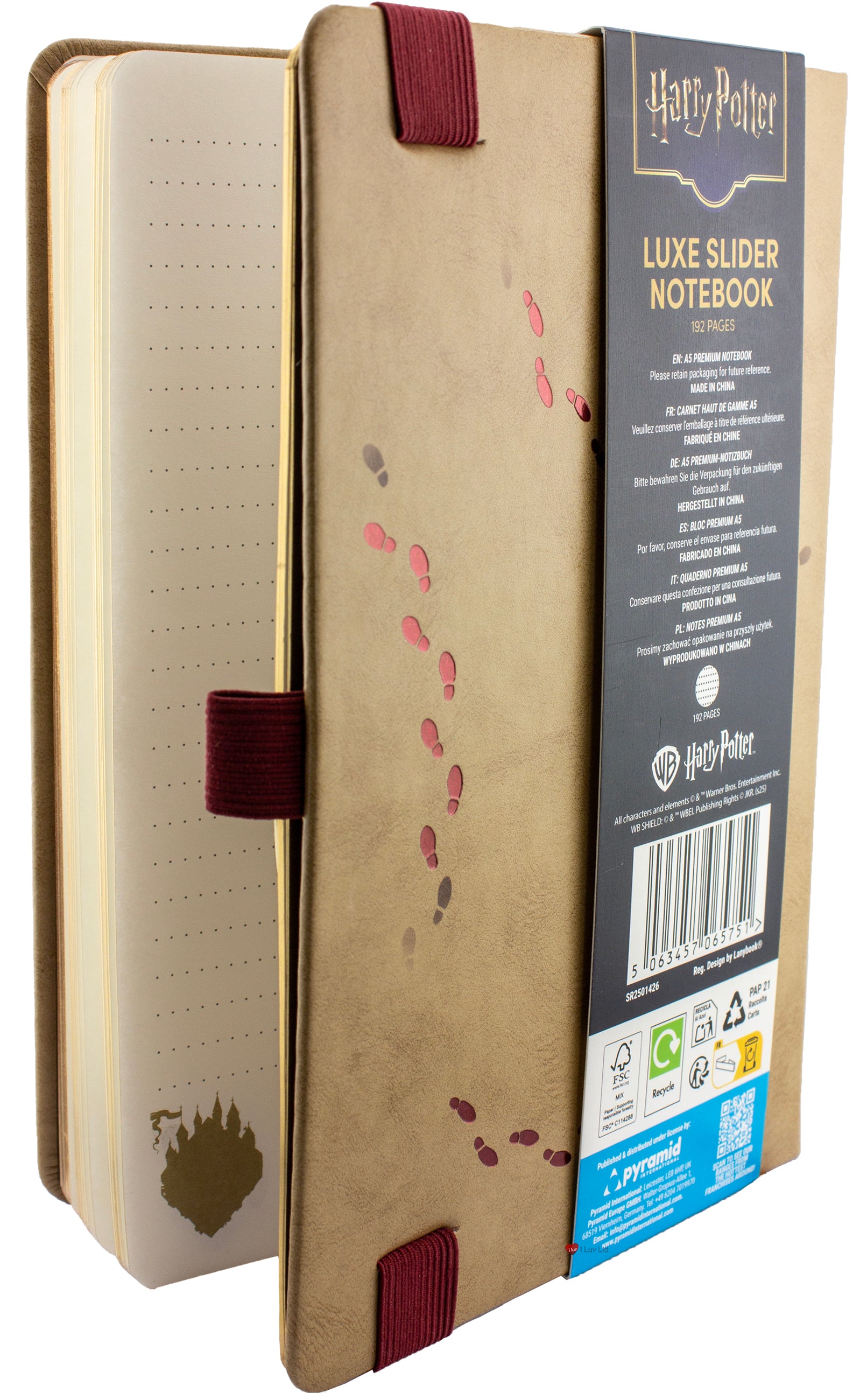 Harry Potter Marauders Map Notebook 192 Pages – Hogwarts Journal Stationery Writing Book