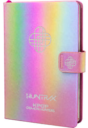 K-Pop Demon Hunters Huntrix Iridescent Notebook – Logo Journal Writing Book Collectible Stationery