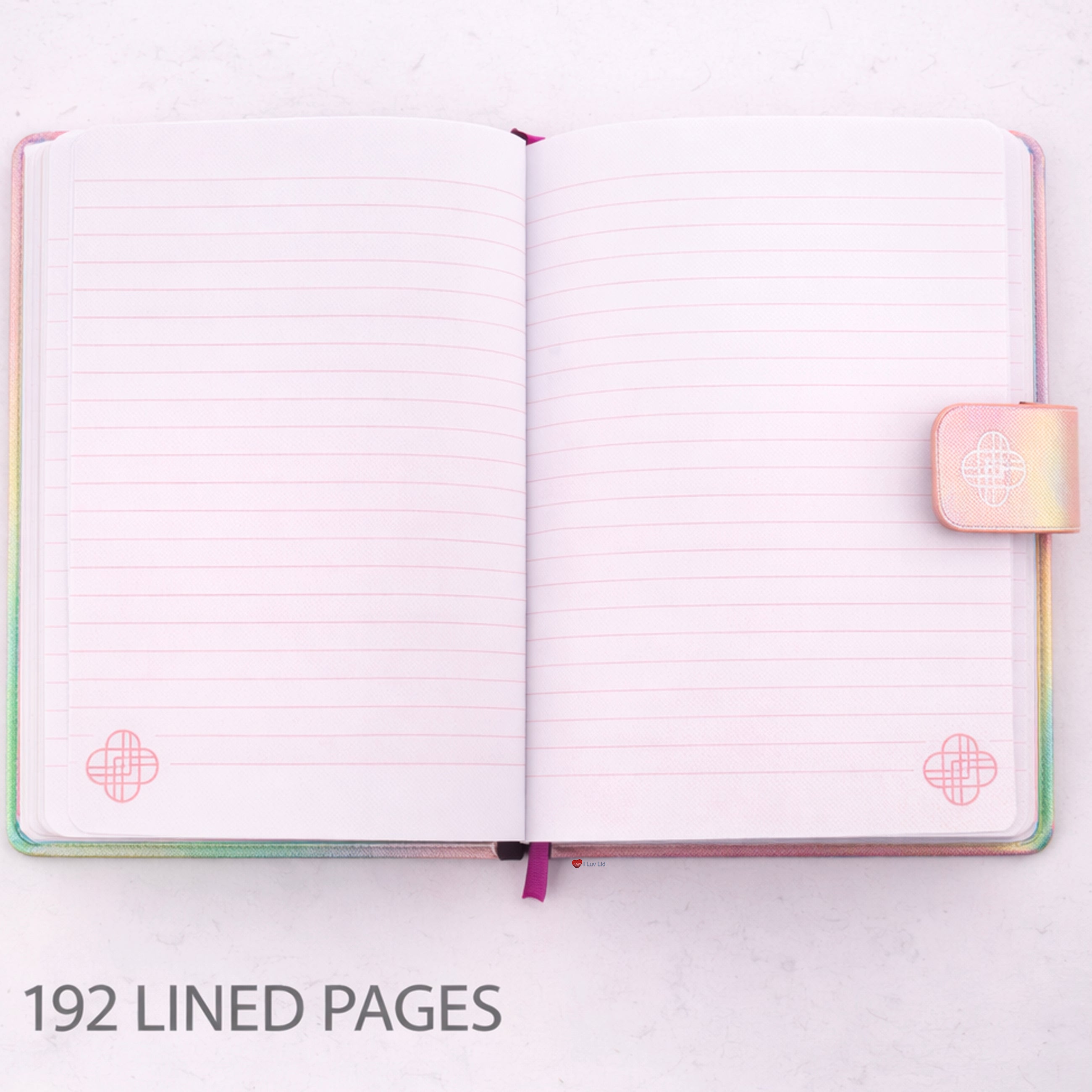 K-Pop Demon Hunters Huntrix Iridescent Notebook – Logo Journal Writing Book Collectible Stationery