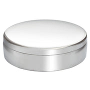 10cm Trinket Box Round Plain Pewter Lid and Base Bright Perfect for Engraving