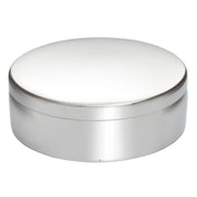 8cm Trinket Box Round Plain Pewter Lid and Base Bright Perfect for Engraving