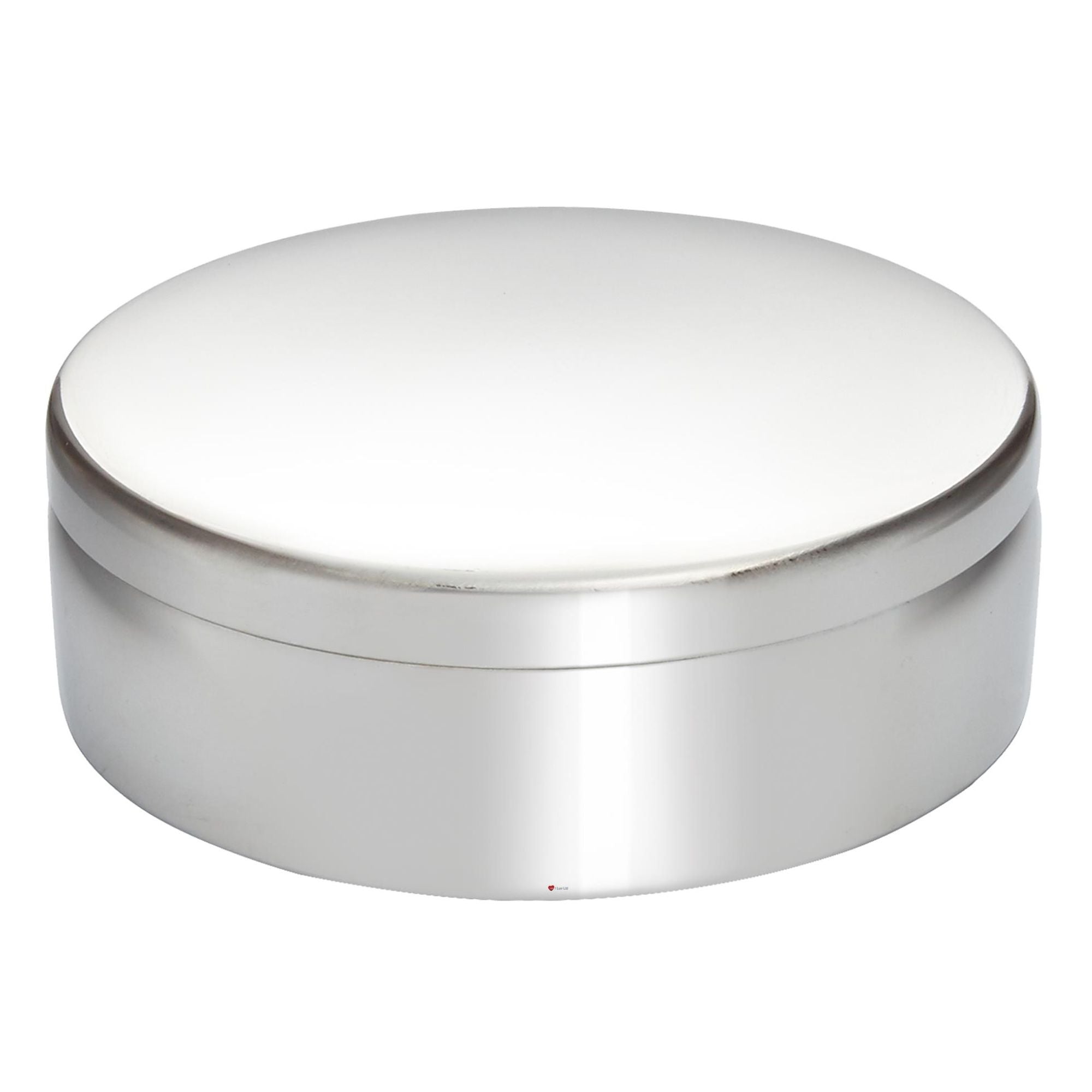 8cm Trinket Box Round Plain Pewter Lid and Base Bright Perfect for Engraving