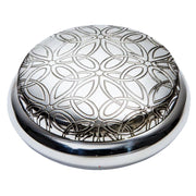 Georgian Pewter Round Trinket Box Triquetra Pattern Perfect for Engraving