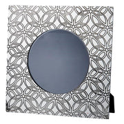 Pewter Single Small Photo Frame 4 x 4 Inch Triquetra Pattern Round Picture