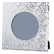 Pewter Single Photo Frame 4 x 4 Inch Hammered Pattern Perfect for Engraving