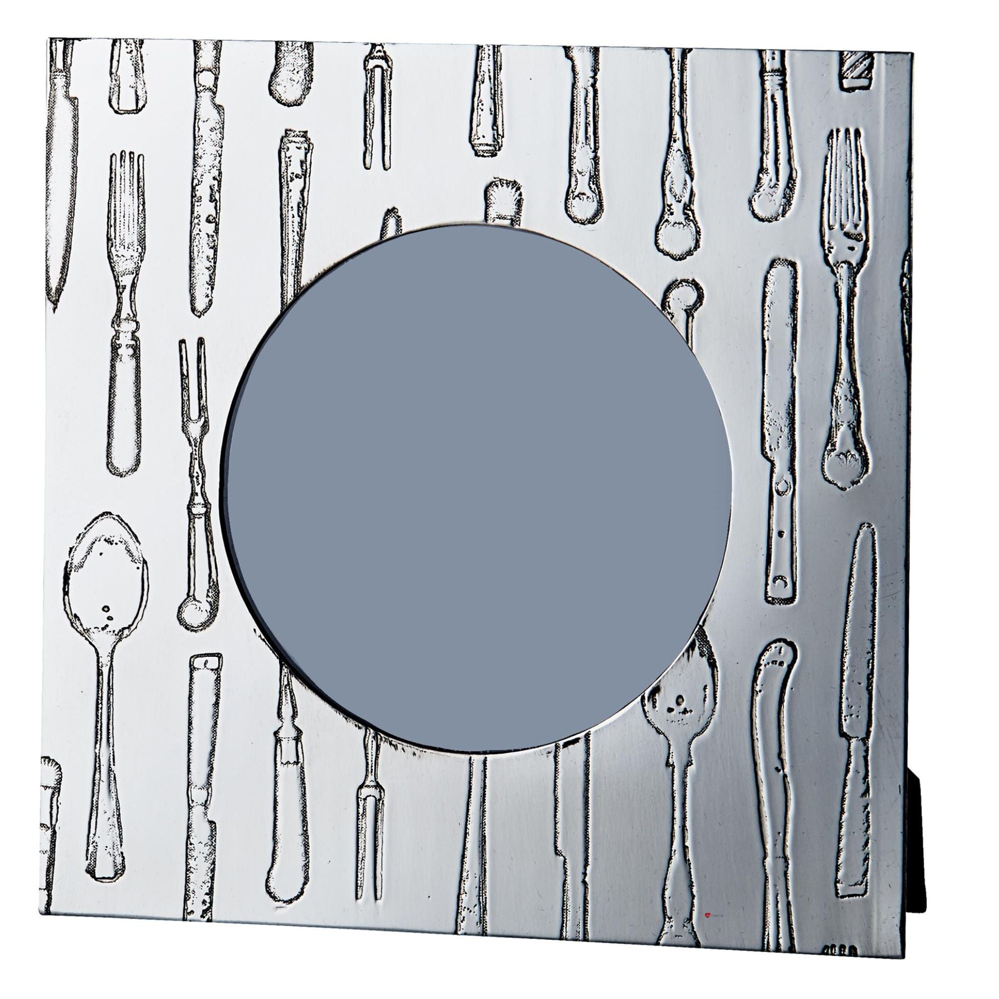 Single Small Photo Frame 4x4 Inch Knife Fork Spoon Pattern Perfect for Engraving