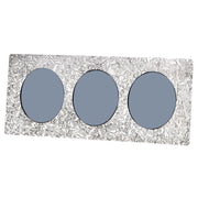 Triple Photo Frame Love Skull and Heart Design 3 x 2 Inch Perfect for Engraving