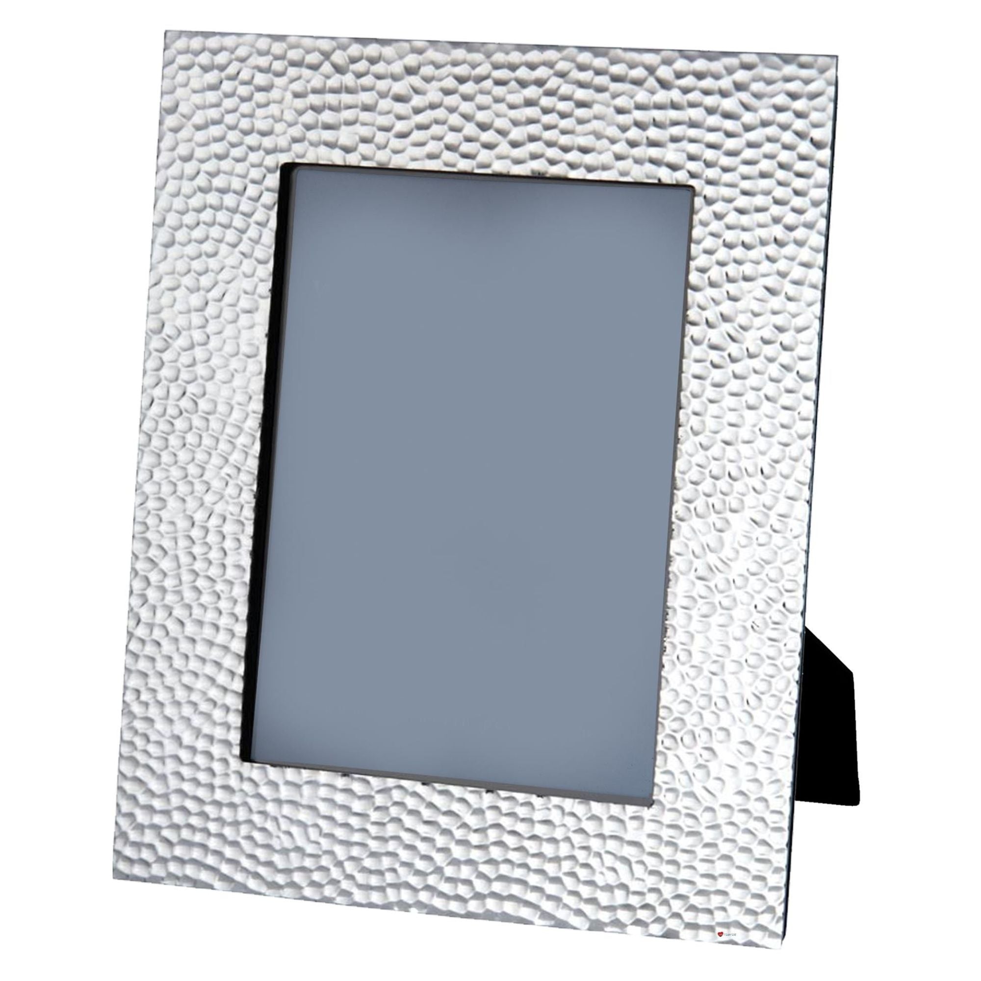 Pewter Single Photo Frame Hammered Pattern 7 x 5 Inch Perfect for Engraving