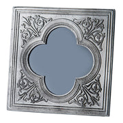Single Photo Frame 4 x 4 Inch Medieval Quatrefoil Pattern Perfect for Engraving