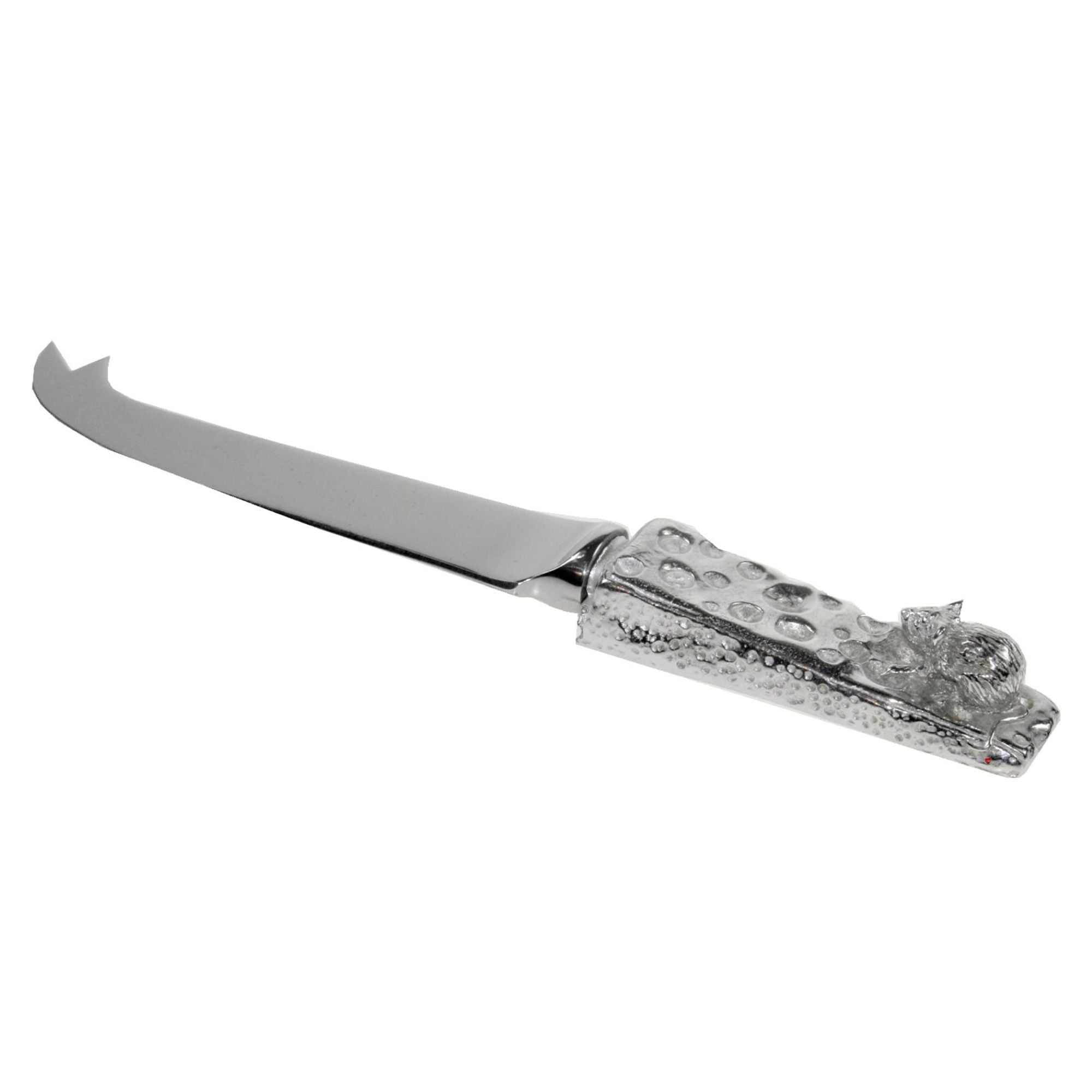 Cheese Knife Stainless Steel with Pewter Mouse and Cheese Shaped Handle