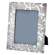 Pewter Single Photo Frame Peacock Feather Pattern 7x5 Inch Perfect for Engraving
