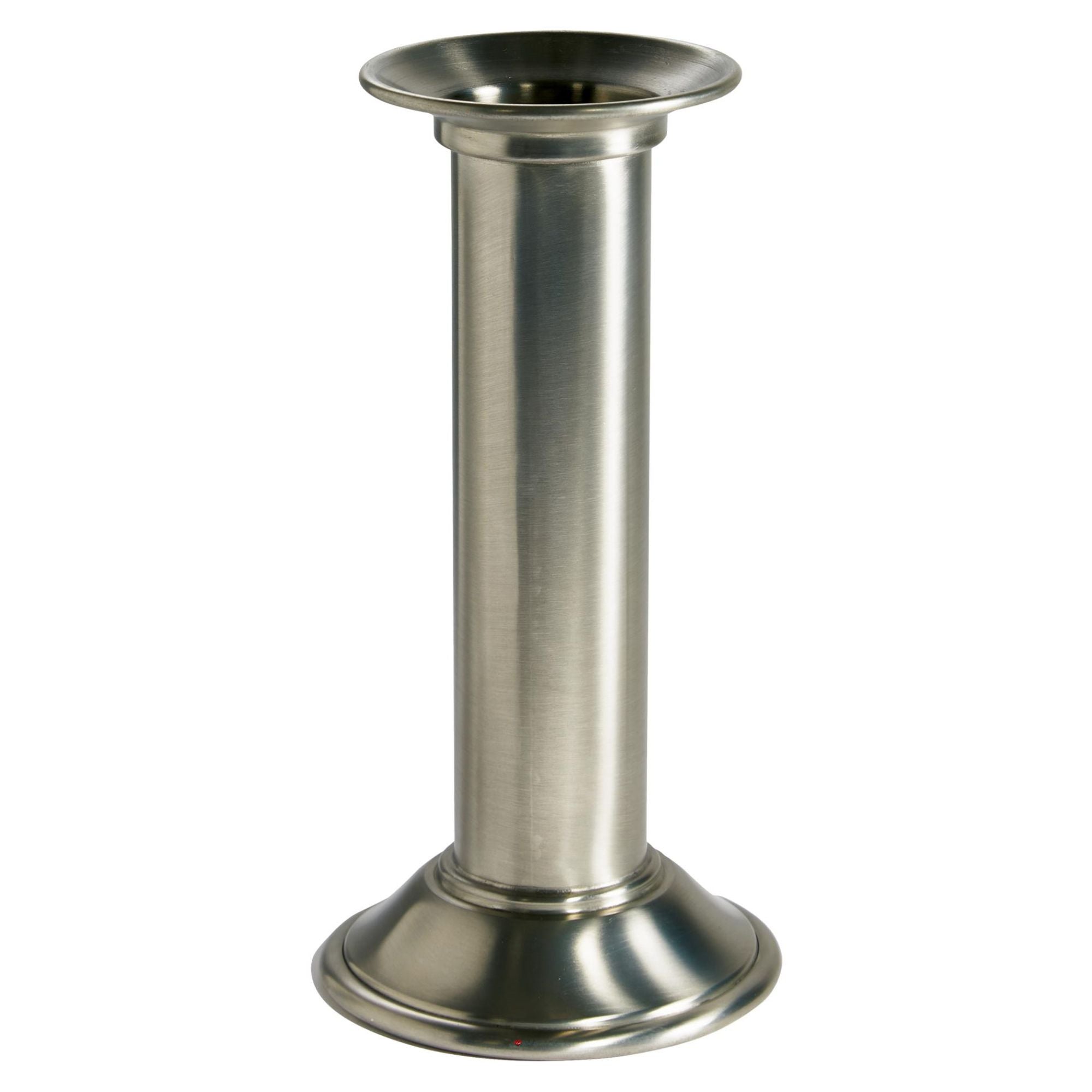 Large 8.5 inch Candle Holder Pillar Antique Finish Pewter tall Pillar Candle