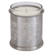 Candle Votive Holder with Viking Design Dark Antique Pewter Comes with Candle