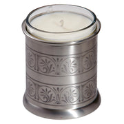 Medieval Candle Votive Holder Pewter Comes with Candle Perfect for Engraving