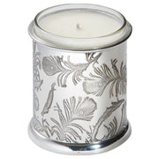 Pewter Candle Votive Holder Peacock Feather with Candle Perfect for Engraving
