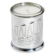 Candle Votive Holder Embossed with Knox Inspired Design Pewter Comes with Candle
