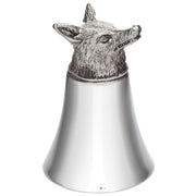 Pewter Jigger Cup Measure Stirrup Cup with Fox Head 3 oz Perfect for Engraving