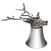 Pewter 3 oz Jigger Measure or Stirrup Cup with Stag Head Cast Pewter Stag