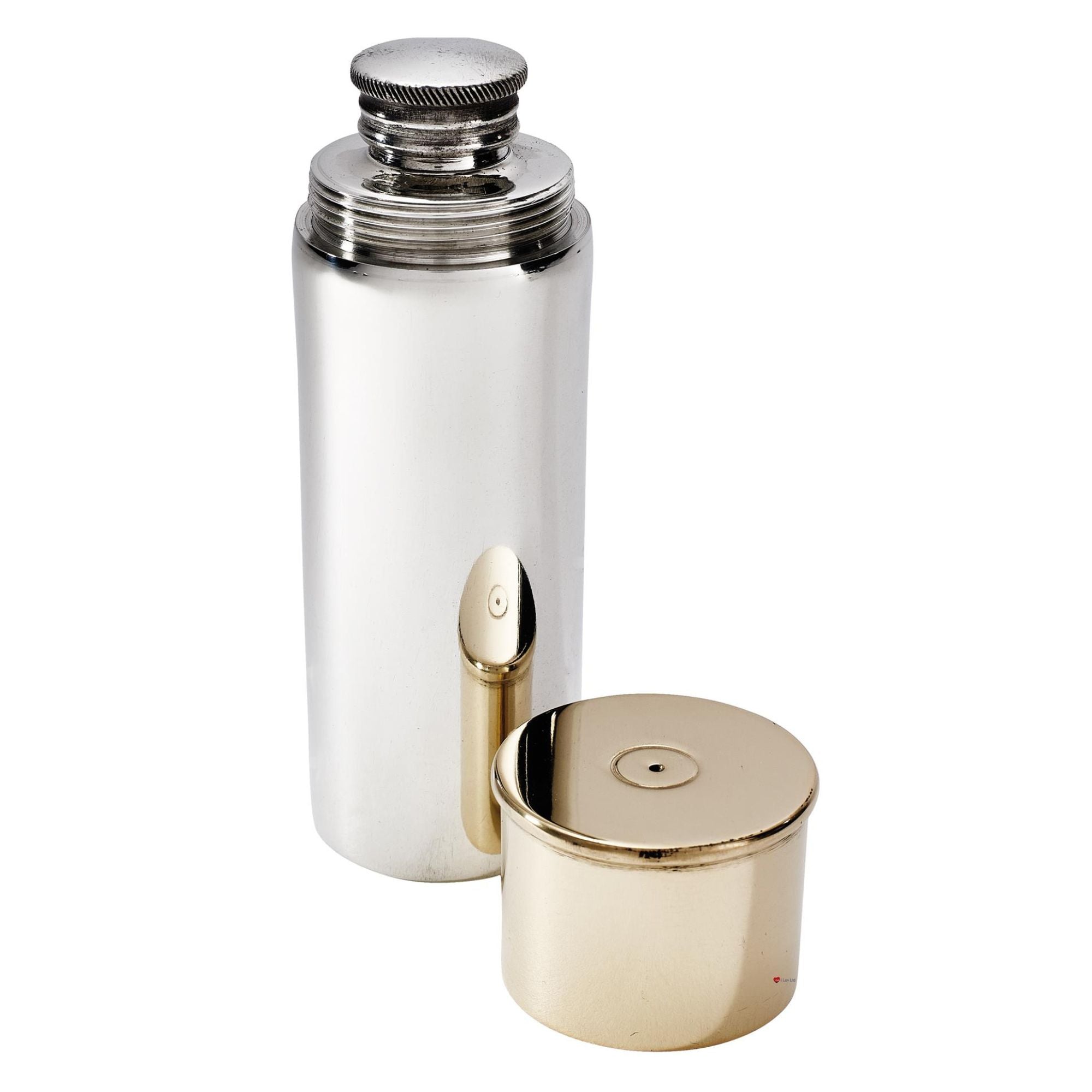 Pewter 4oz Flask as Shotgun Cartridge with Brass Screw Perfect for Engraving