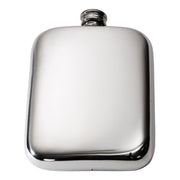 6oz Flask Pewter Rounded with Plain Bright Polished Screw Perfect for Engraving