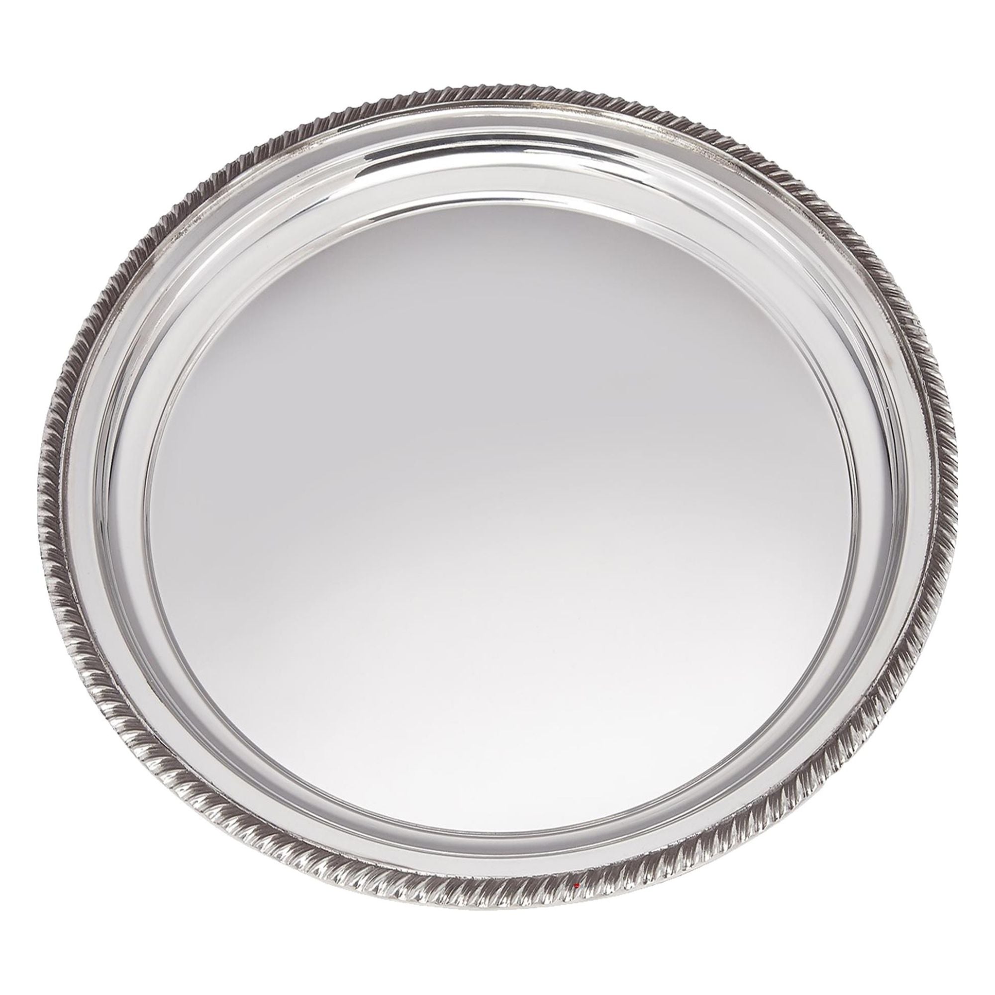 Large 12" Gadroon Rim Pewter Tray Salver 300mm Wide Celtic Perfect for Engraving