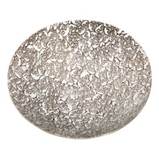 Large 8" Footed Pewter Bowl with Love Skull, Heart Design Perfect for Engraving