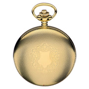 Full Hunter Pocket Watch Gold Plated 17 Jewel Mechanical Albert Chain