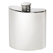 4oz Pewter Flask Kidney Shaped in Plain Polished Screw Top Perfect for Engraving