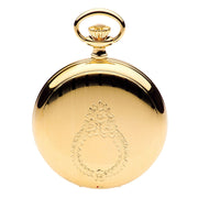 Pocket Watch Calendar Gold Plated and Swiss Quartz Mechanism Ornate