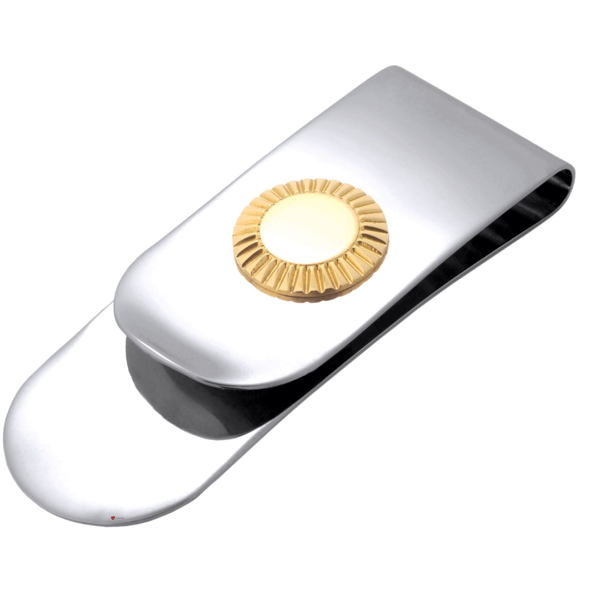 Money Clip Stainless Steel and Gold Plate Gents