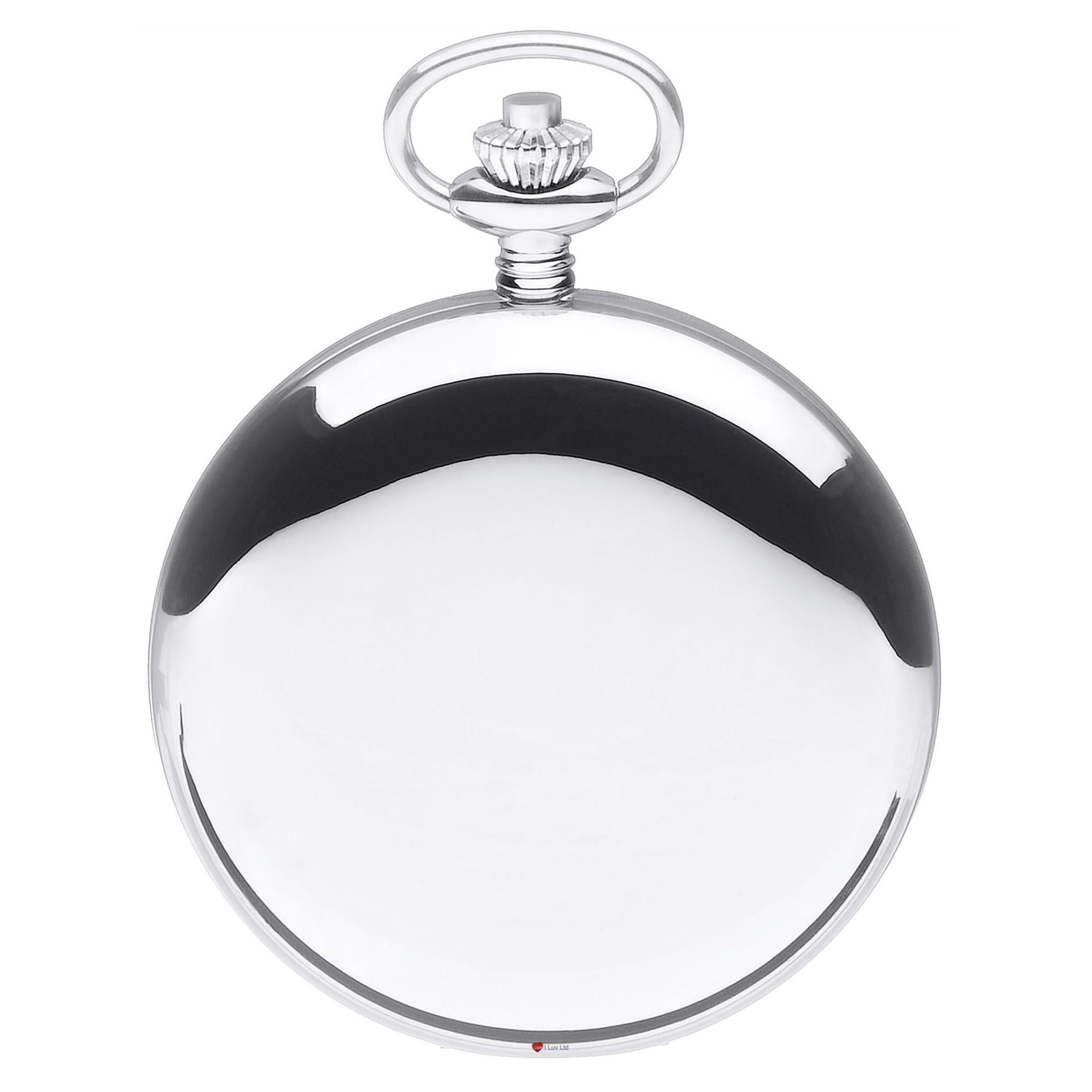 Clear glass sphere with a metallic top on a white background