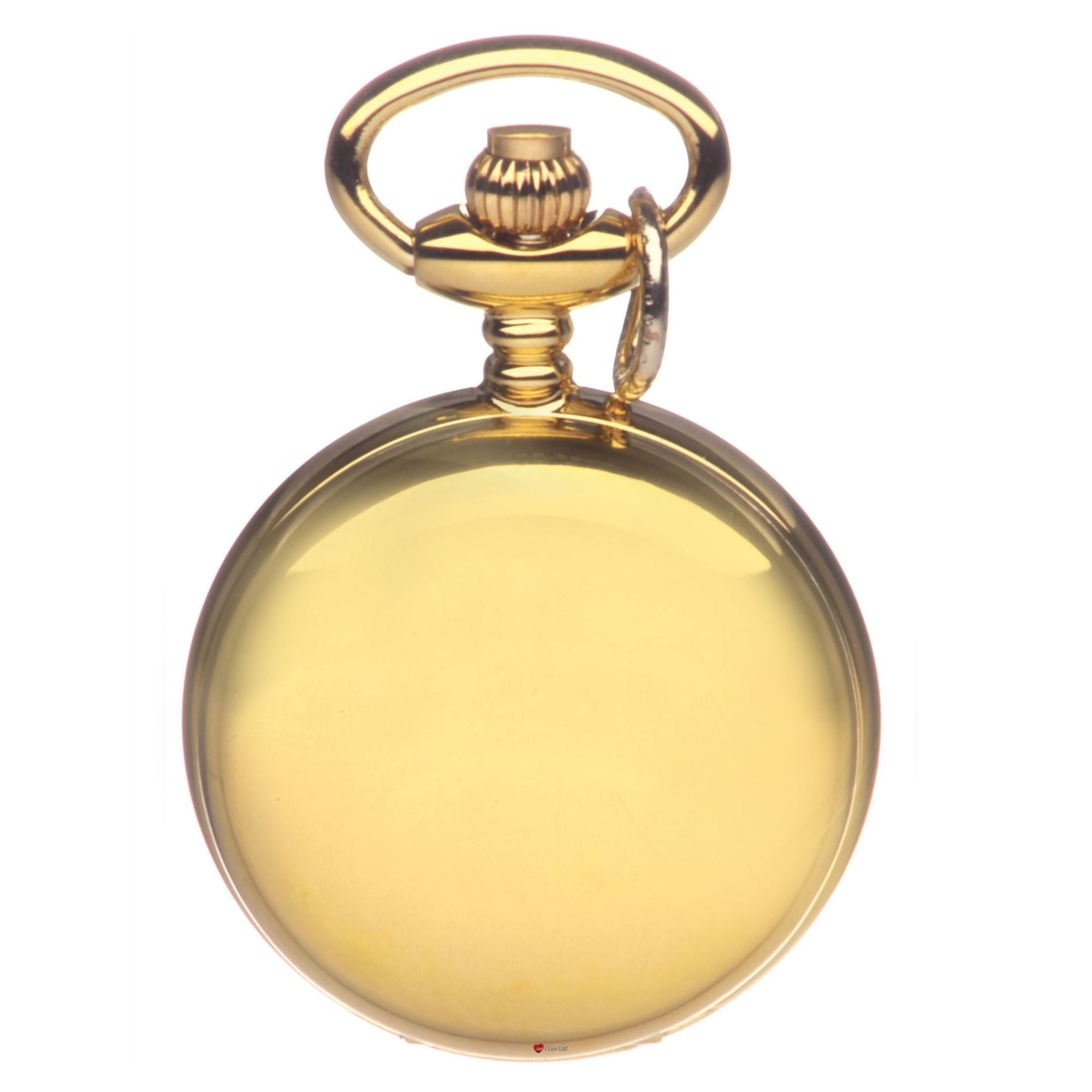 Classic Pendant Fob Watch Full Hunter Polished Gold Finish Roman Numerals