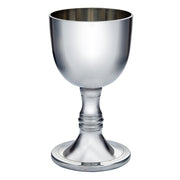 Silver goblet on a white background