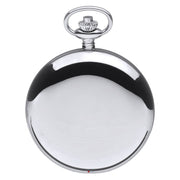 Silver pocket watch on a white background