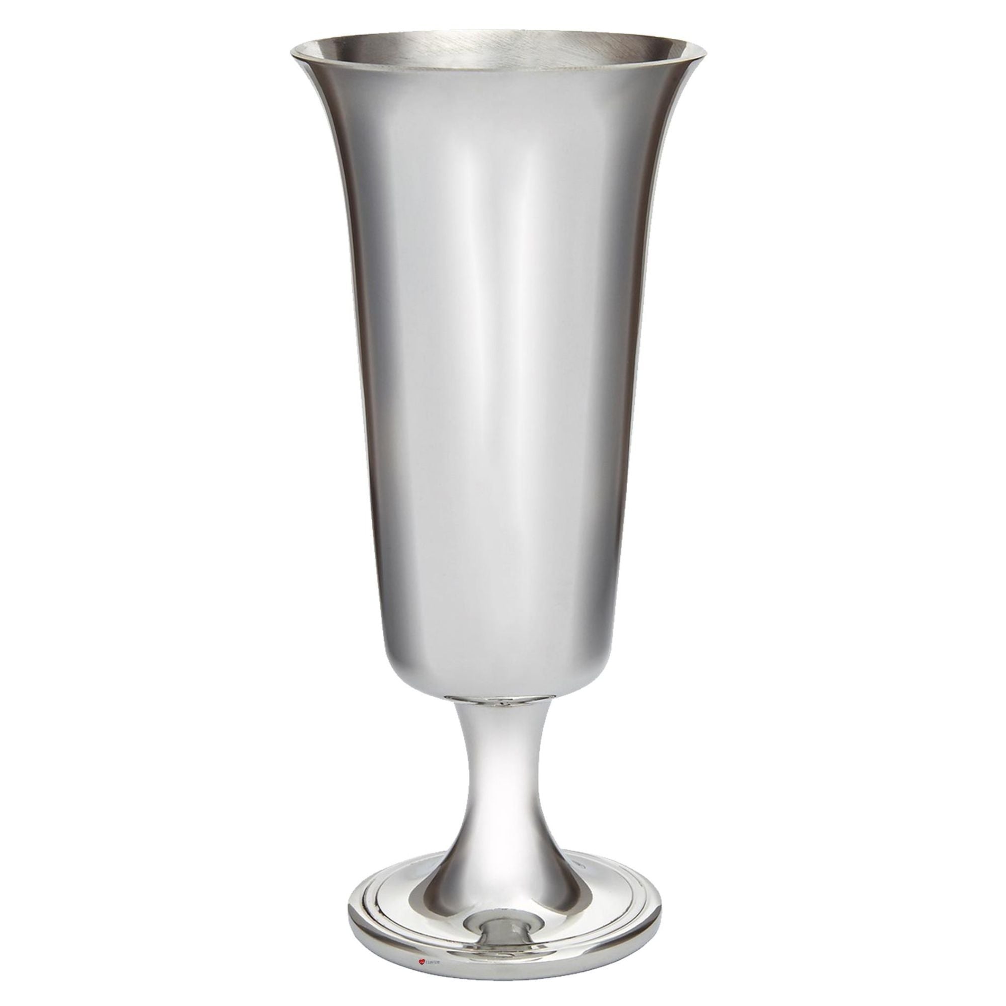 Flared Pewter Champagne Flute Wedding Gift Polished Perfect for Engraving