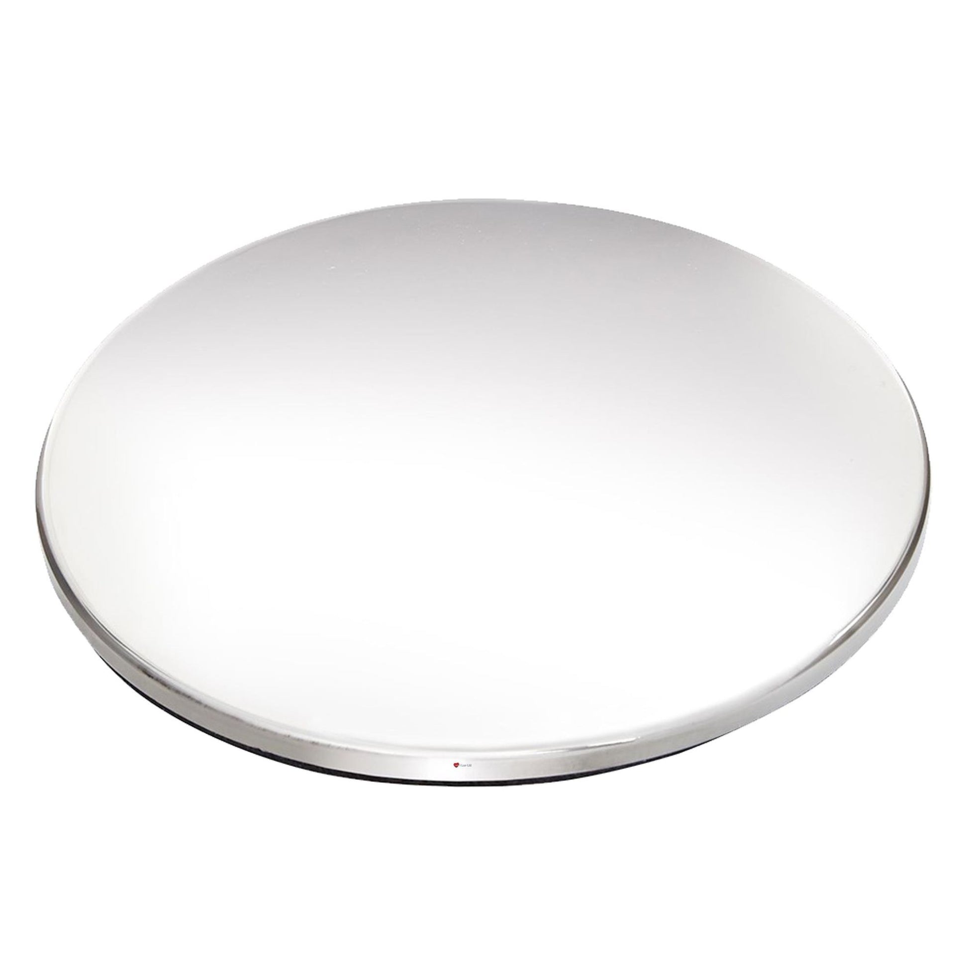Round white plate on a white background