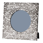 Patterned product with a central circular cutout on a white background