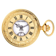 Masonic Half Hunter Pocket Watch Gold Plated Ornate Masonic Icons