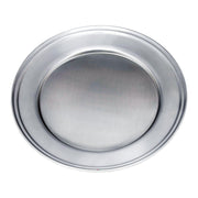 Metallic circular object on a white background