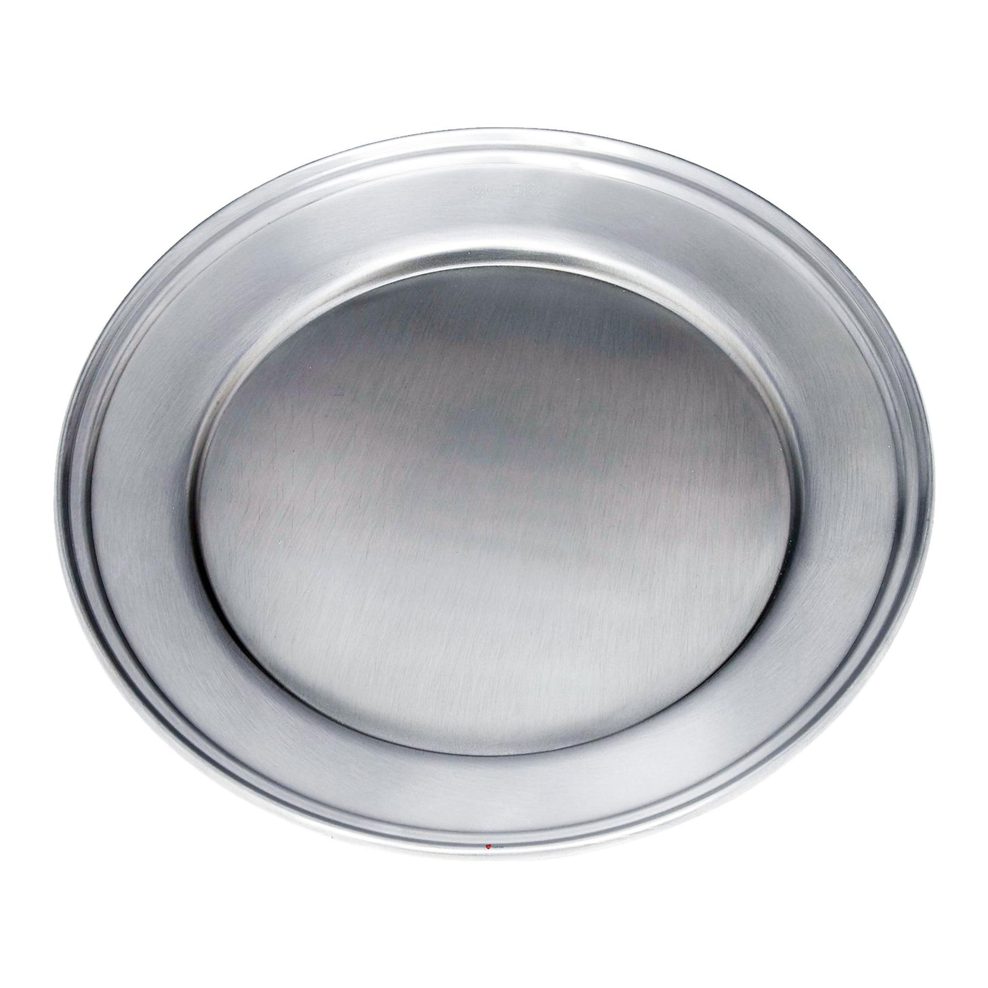 Metallic circular object on a white background