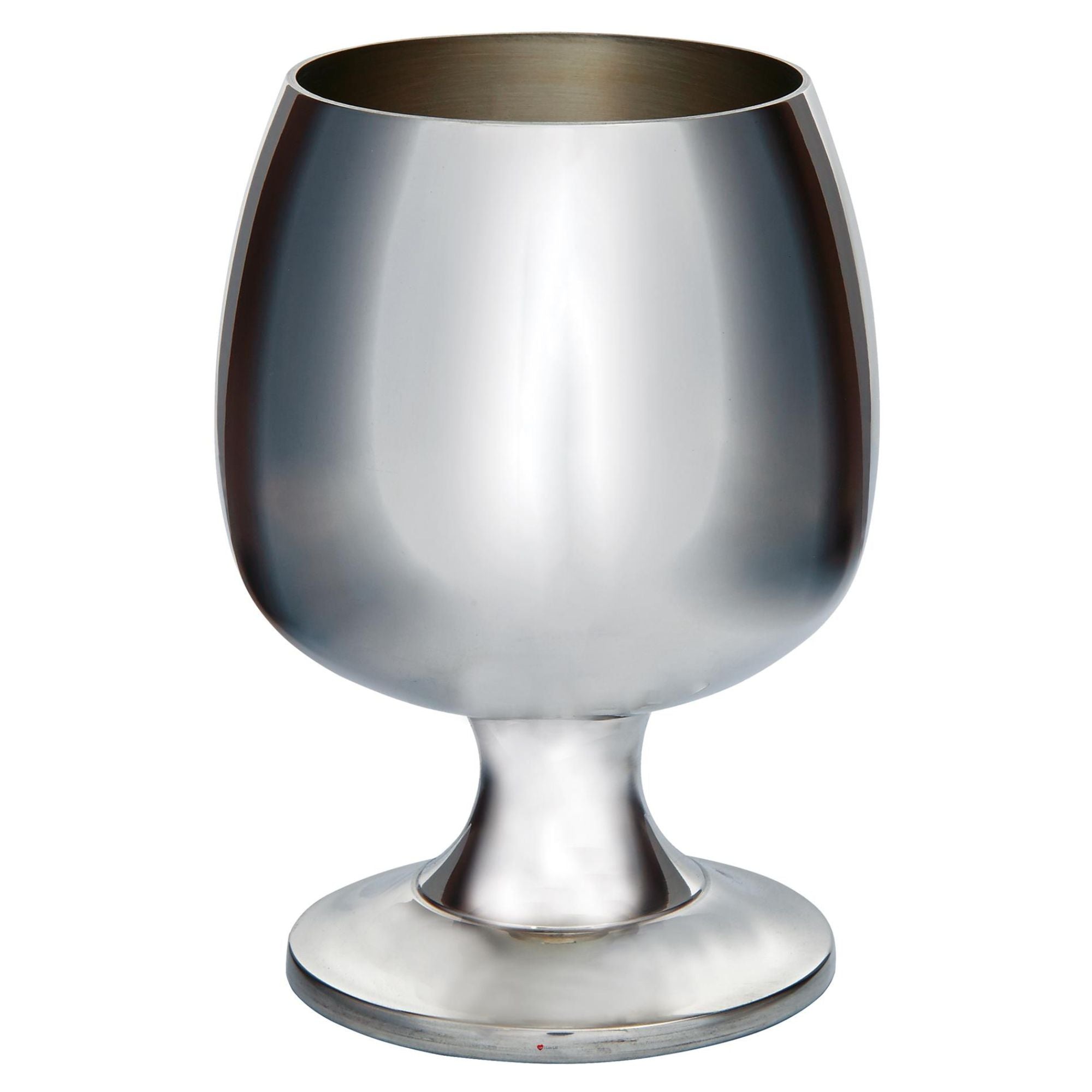 Silver goblet on a white background