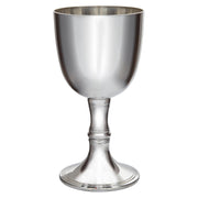 Silver goblet on a white background