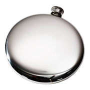 Silver flask on a white background