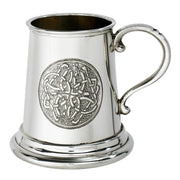 Quarter Pint Baby Christening Circle Tankard Pewter Handle Perfect for Engraving