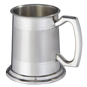 Half Pint Pewter Tankard Part Satin Band Square Handle Perfect for Engraving