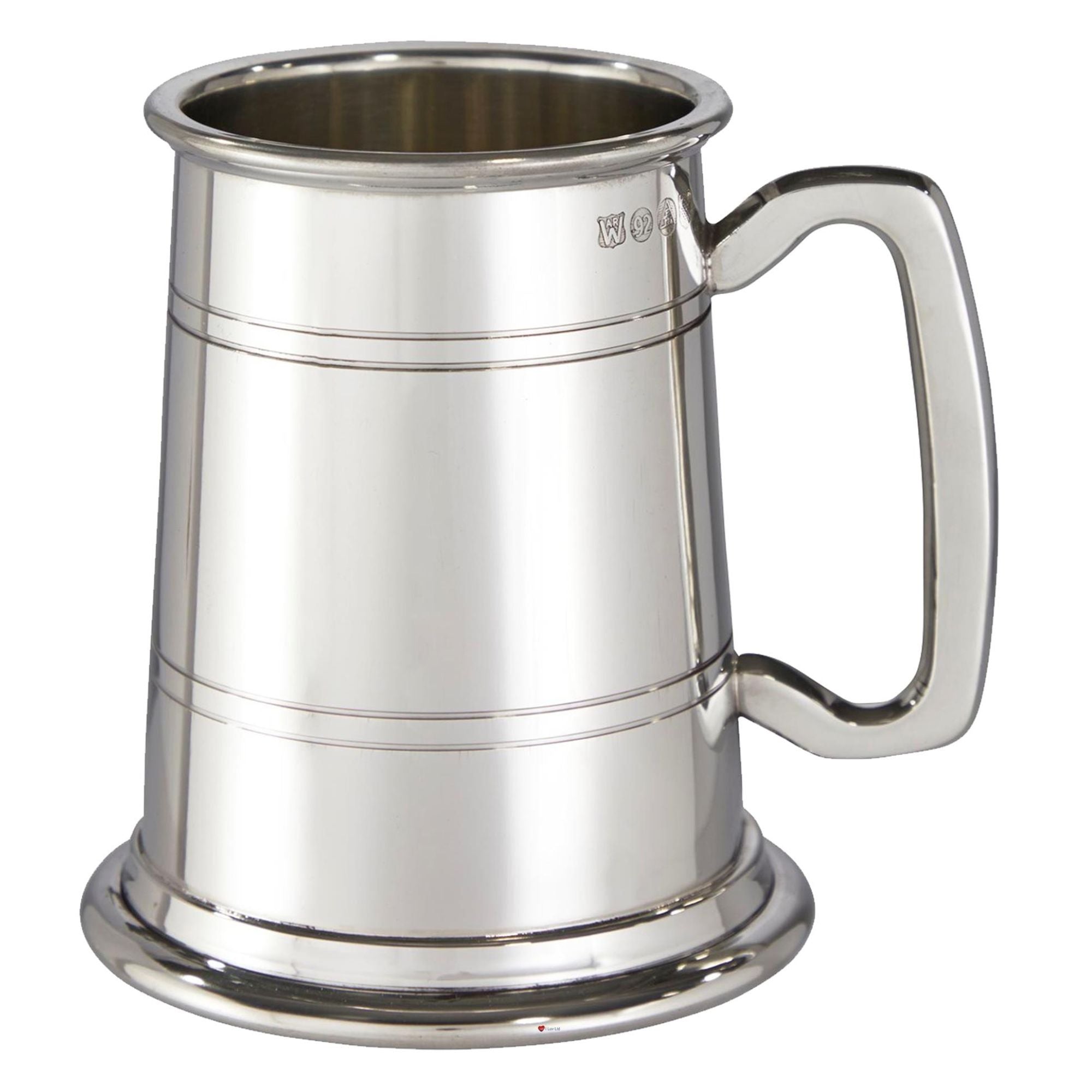 1 Pint Pewter Tankard Suffolk Design with Squared Handle Perfect for Engraving